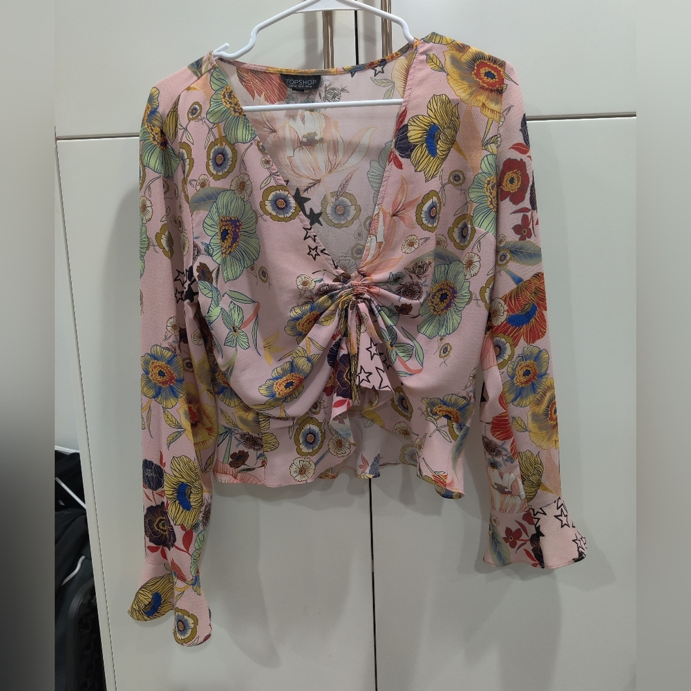 Topshop Ruched Crop Top